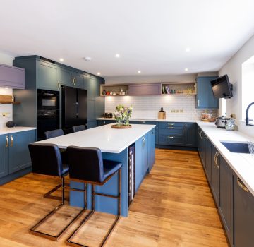 Aldana Kitchen in Viridian Green & Harborne Lavender Grey